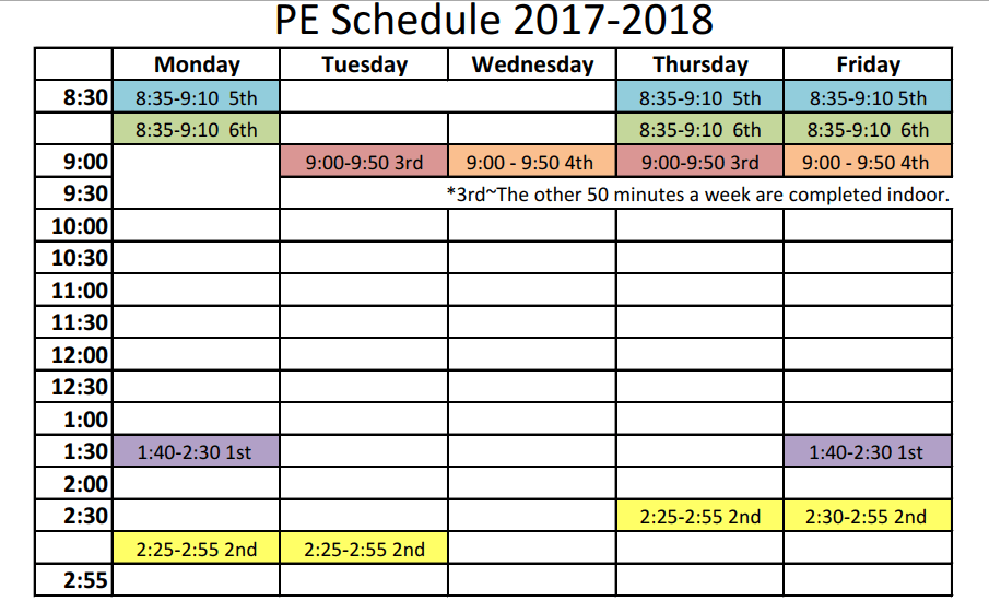 Physical Education Emerson Elementary